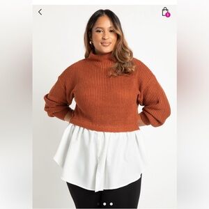 Eloquii Twofer Skirted Sweater